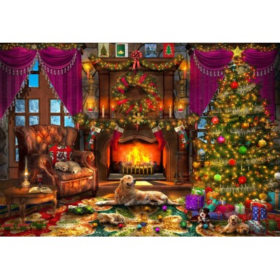 Puzzle Bluebird-Puzzle-F-90699 Cosy Christmas Room