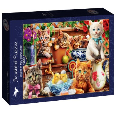 Puzzle Bluebird-Puzzle-F-90769 Kittens in the Potting Shed