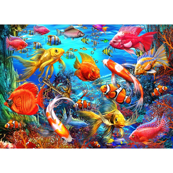 Puzzle  Bluebird-Puzzle-F-90785 Tropical Fish