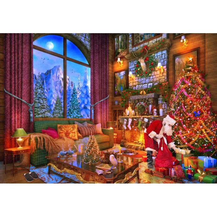 Puzzle  Bluebird-Puzzle-F-90800 Christmas Lodge