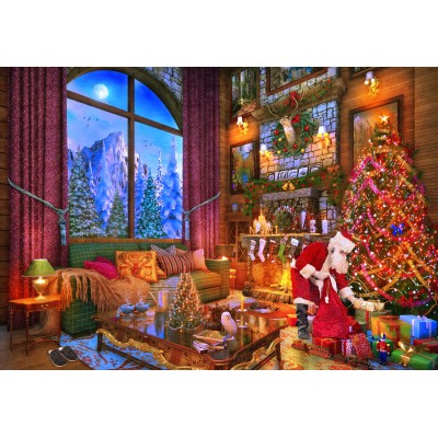 Puzzle Bluebird-Puzzle-F-90800 Christmas Lodge