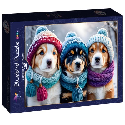 Puzzle Bluebird-Puzzle-F-90804 Doggies in the Winter