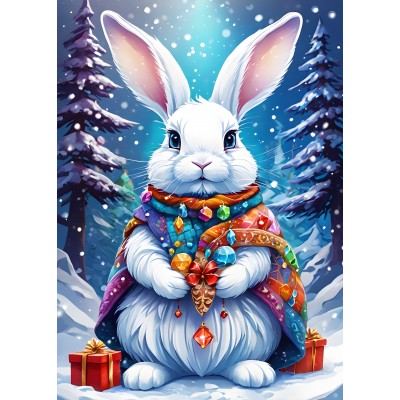 Puzzle Bluebird-Puzzle-F-90805 Winter Bunny