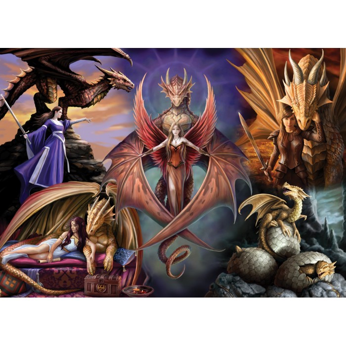 Puzzle  Bluebird-Puzzle-F-90837 Anne Stokes - Dragon Fellowship