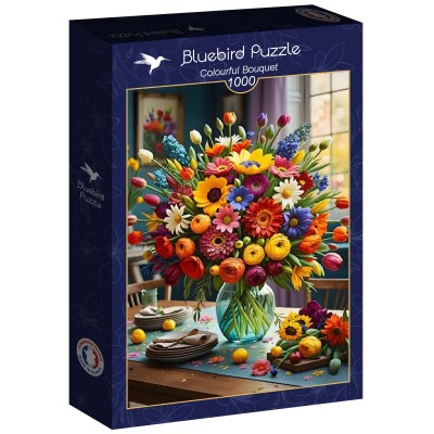 Puzzle Bluebird-Puzzle-F-90849 Colourful Bouquet