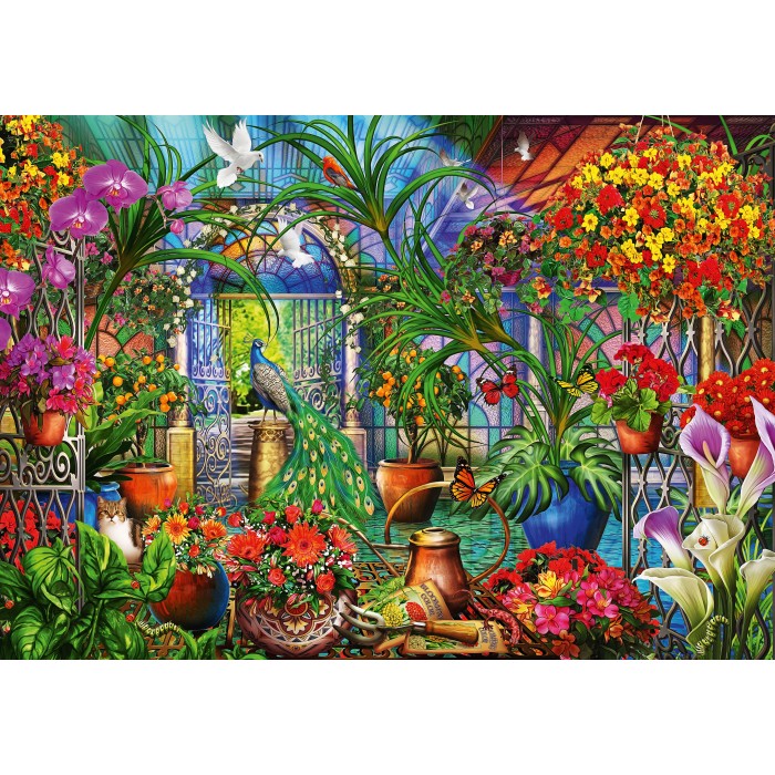 Puzzle  Bluebird-Puzzle-F-90867 Tropical Green House