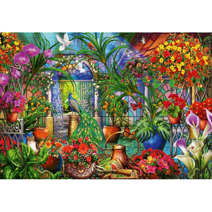 Puzzle  Bluebird-Puzzle-F-90868 Tropical Green House