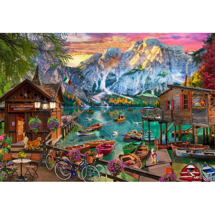 Puzzle  Bluebird-Puzzle-F-90919 Lago Di Braies, Italy