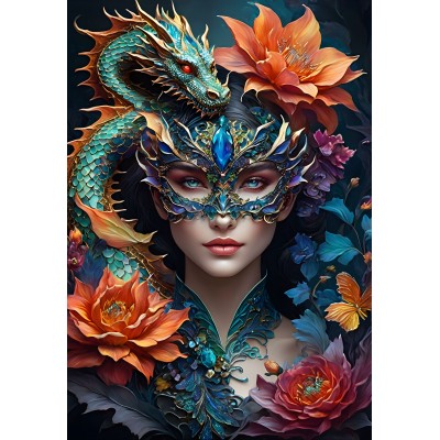 Puzzle Bluebird-Puzzle-F-90926 Lady with a Dragon