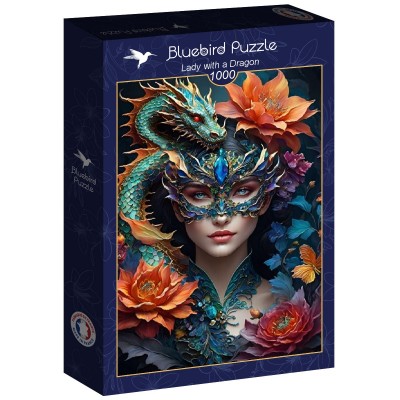 Puzzle Bluebird-Puzzle-F-90926 Lady with a Dragon