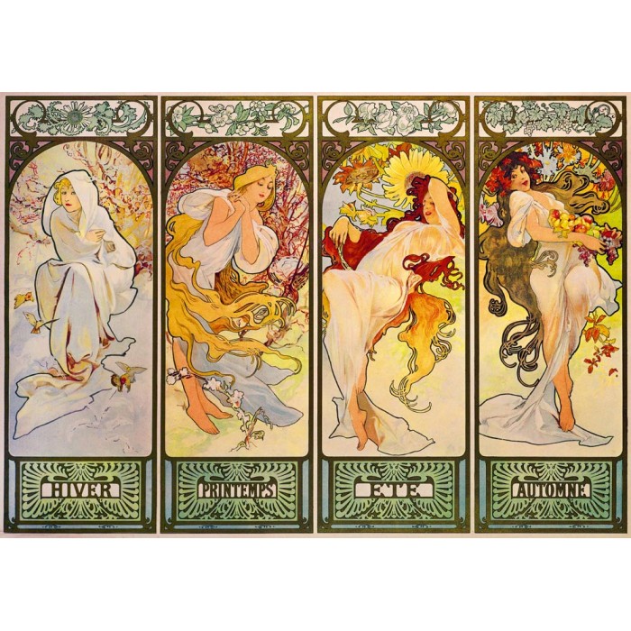 Puzzle   Mucha - Four Seasons, 1900