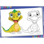 Puzzle   Pièces XXL - Color Me - Dinosaure