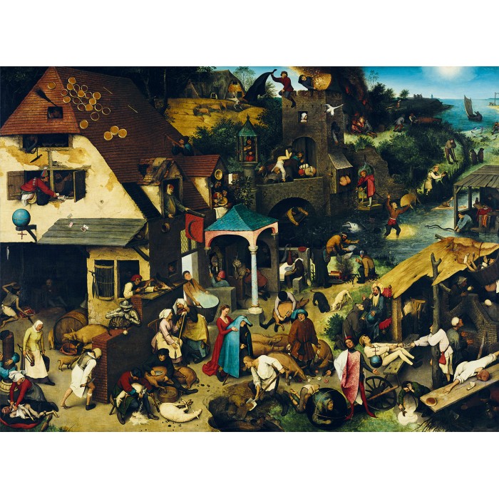 Puzzle   Pieter Bruegel - Proverbes Flamands, 1559, 1559