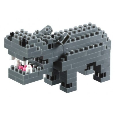 Brixies-57833 Nano Puzzle 3D - Hippopotame