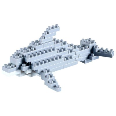 Brixies-58087 Nano Puzzle 3D - Dauphin