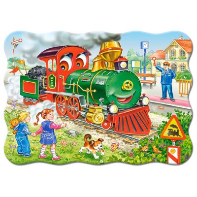 Puzzle Castorland-03433 Locomotive Verte