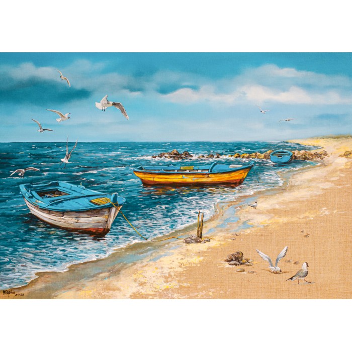 Puzzle  Castorland-053919 Art Collection - Matin au Bord de la Mer