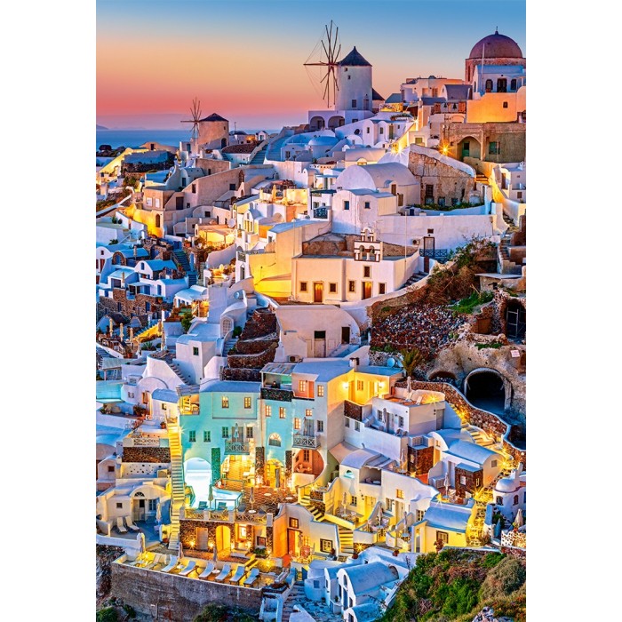 Puzzle  Castorland-103522 Santorini Lights