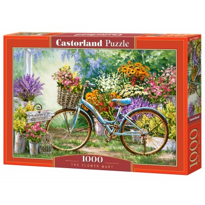 Puzzle Castorland-103898 Le Marché aux Fleurs