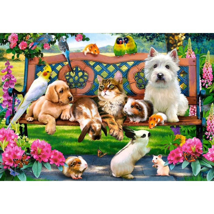 Puzzle  Castorland-104406 Animaux dans le Parc