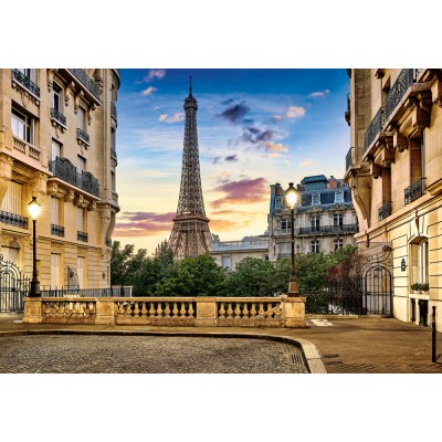 Puzzle Castorland-104925 Promenade dans Paris au Coucher du Soleil