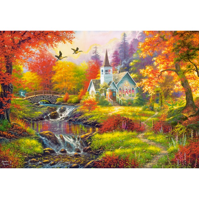 Puzzle  Castorland-104994 Ambiance d'Automne