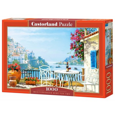 Puzzle Castorland-105007 Vin Méditerranéen pour deux