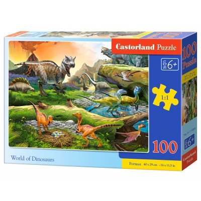 Puzzle Castorland-111084 World of Dinosaurs