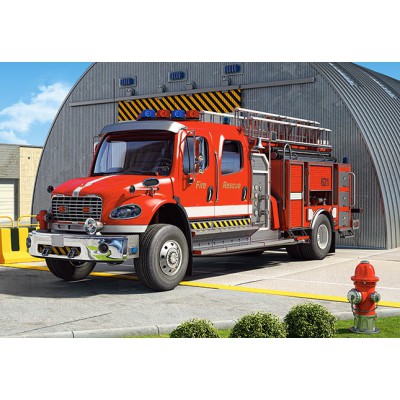 Puzzle Castorland-12831 Camion de Pompier