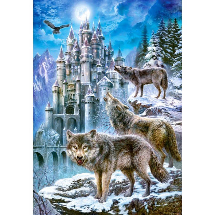 Loups devant le Château