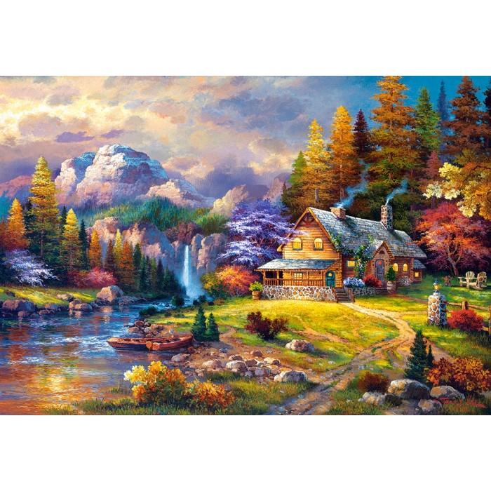 Puzzle  Castorland-151462 Cottage Mountain Hideaway