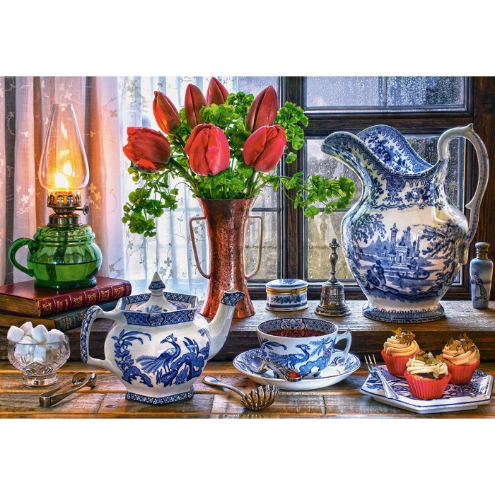 Puzzle  Castorland-151820 Nature Morte aux Tulipes