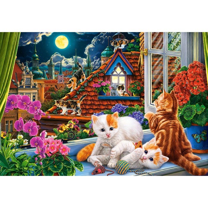 Puzzle Castorland-152056 Chatons sur le Toit