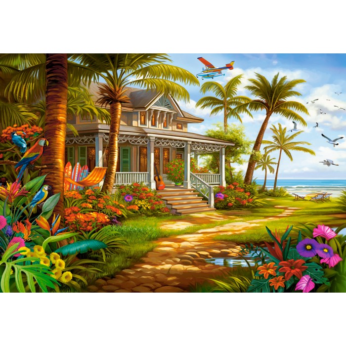 Puzzle  Castorland-152223 Maison des Palmiers