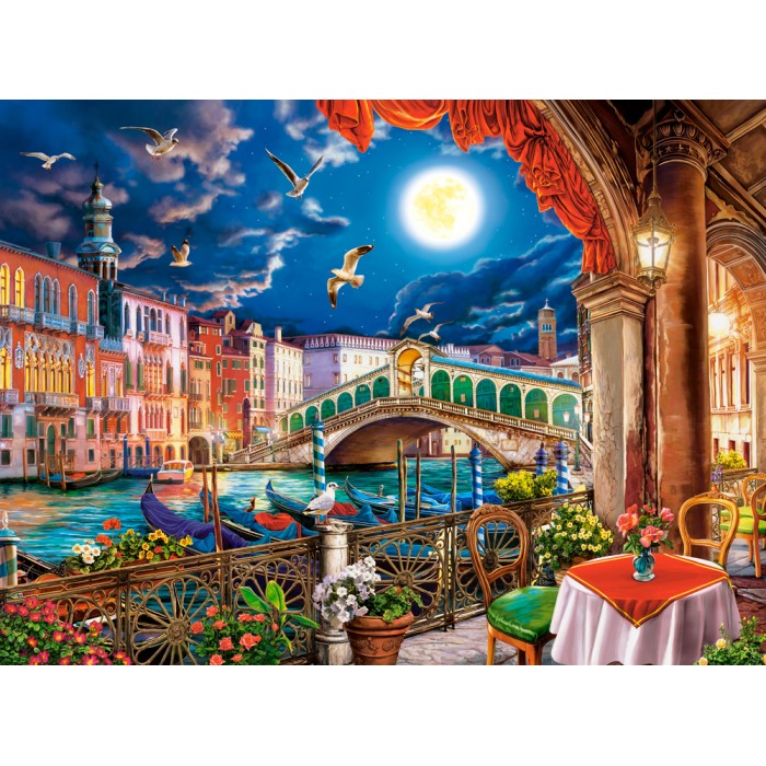 Puzzle  Castorland-200986 Nuit romantique à Venise