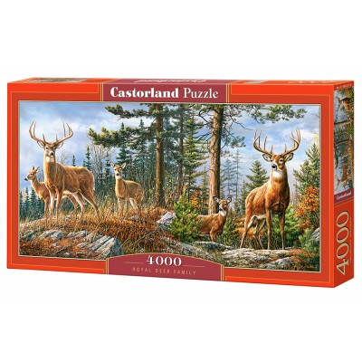 Puzzle Castorland-400317 Famille Royale de Cerfs