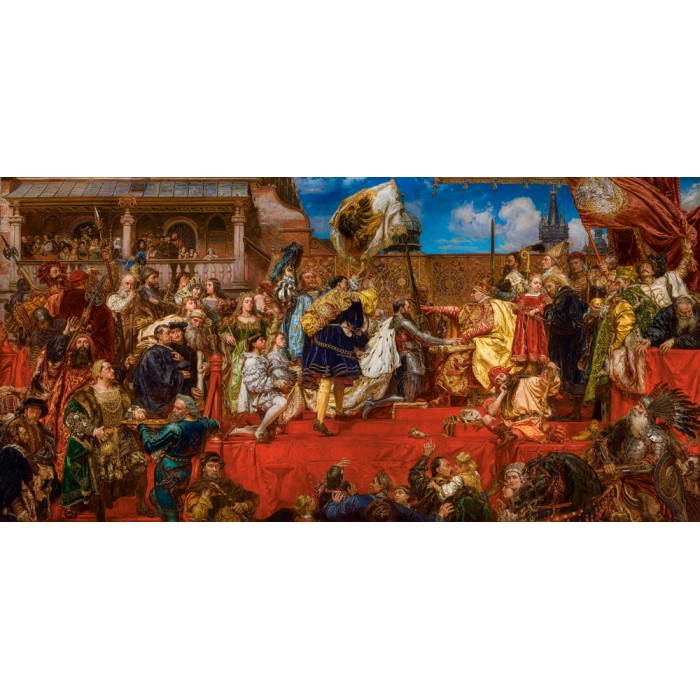 Puzzle Castorland-400386 L'Hommage à la Prusse Jan Matejko