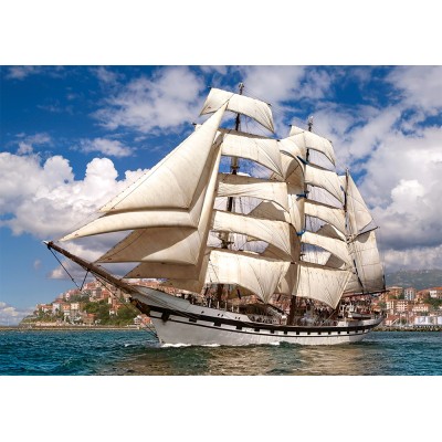 Puzzle Castorland-52851 Grand Voilier Quittant le Port