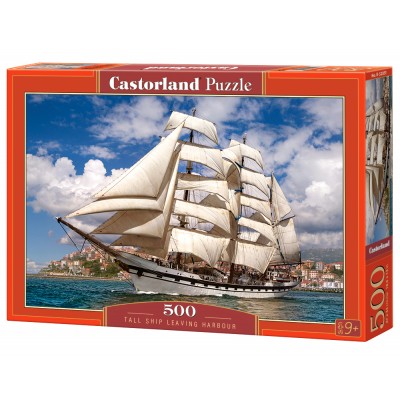 Puzzle Castorland-52851 Grand Voilier Quittant le Port