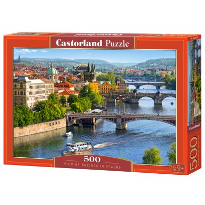 Puzzle Castorland-53087 Vue des Ponts de Prague