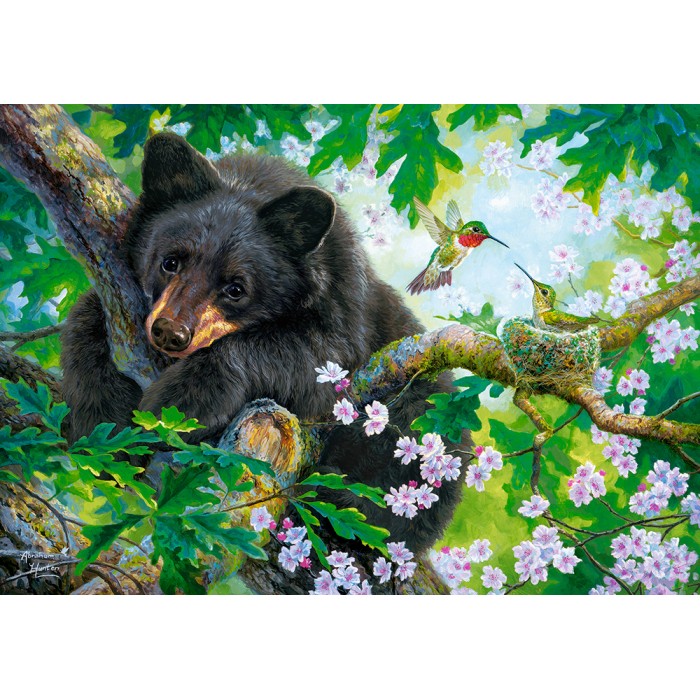 Puzzle  Castorland-53629 L'Ours et les Colibris