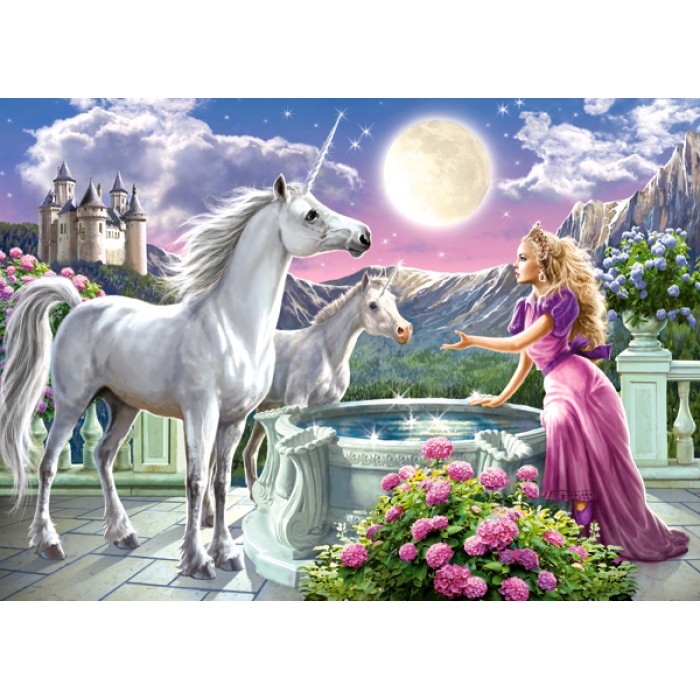 Puzzle   La Princesse et ses Licornes