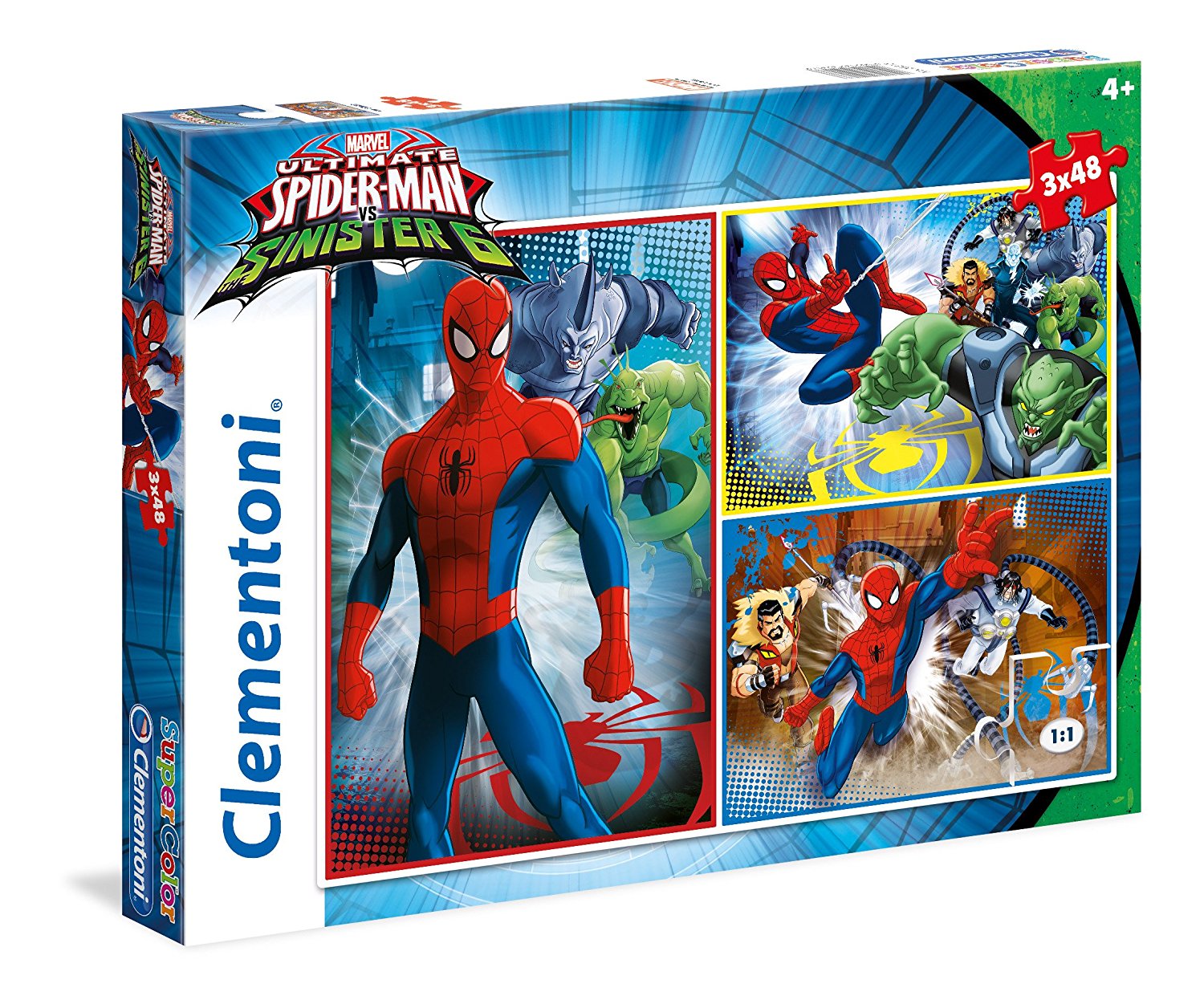 3 Puzzles - Spider-Man Clementoni-25217 48 pièces Puzzles - Super Héros -  /Planet'Puzzles