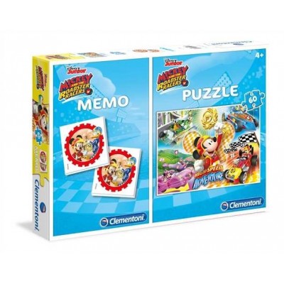 Clementoni-07917 Puzzle Mickey + Memo