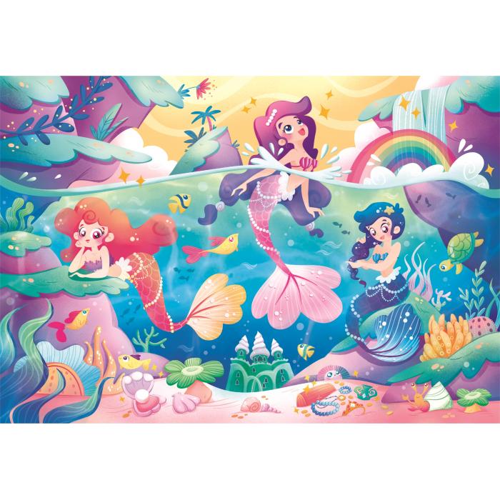 Puzzle  Clementoni-20149 Glitter Effect - Mermaids