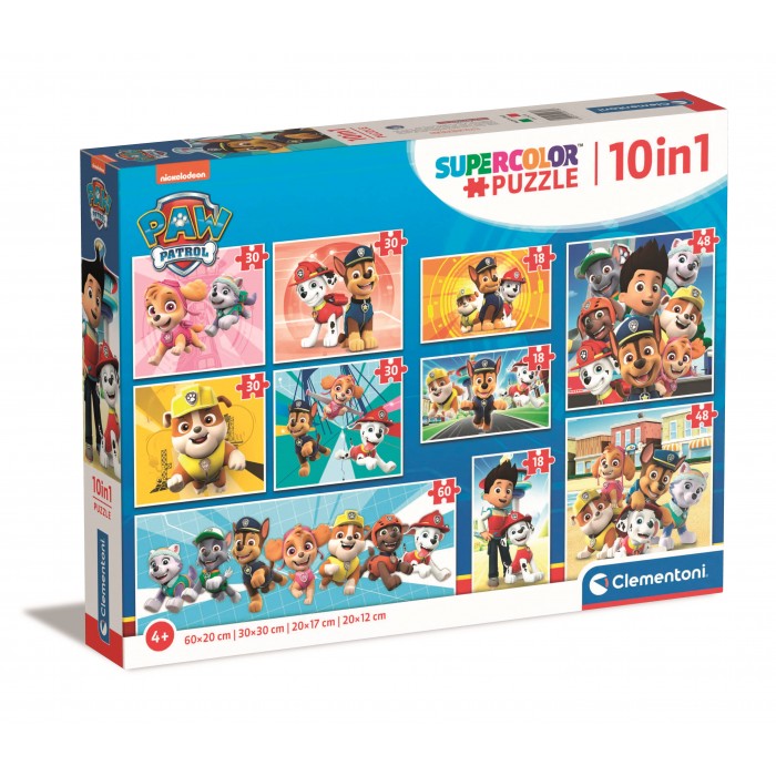  Clementoni-20270 Puzzle 10 En 1 - Pat' Patrouille