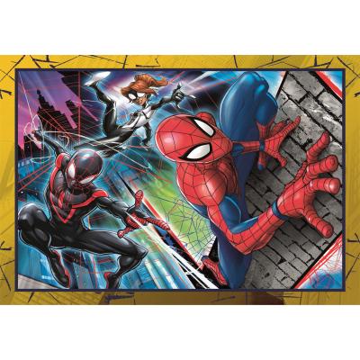 Clementoni-21515 4 Puzzles - Spider-Man