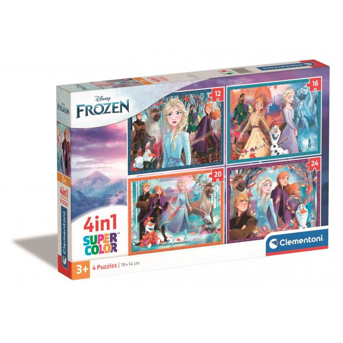  Clementoni-21518 4 Puzzles - La Reine des Neiges