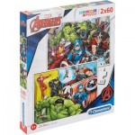  Clementoni-21605 2 Puzzles - The Avengers
