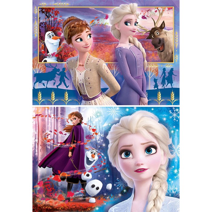  Clementoni-21609 2 Puzzles - La Reine des Neiges 2